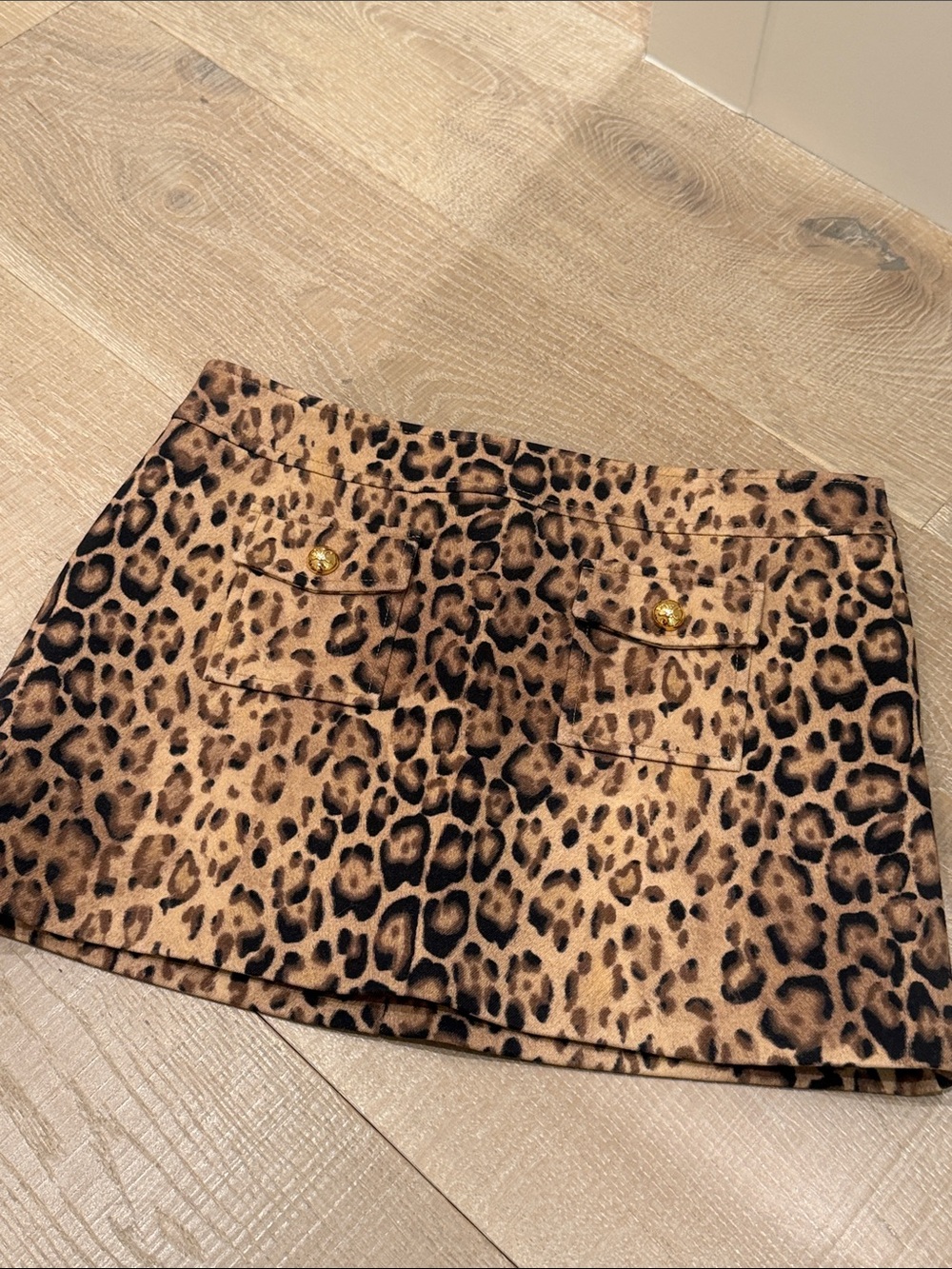 Celine women’s natural bandeau Leopard Print Mini Skirt -
